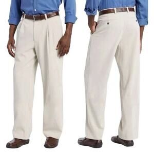 Tommy Bahama | 36 X 32 | 100% Silk Pants Trouser Pleated Men Khaki